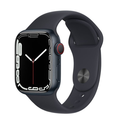苹果(Apple) Watch Series 7智能手表 午夜铝制表壳 运动表带 血氧心率监测防水
