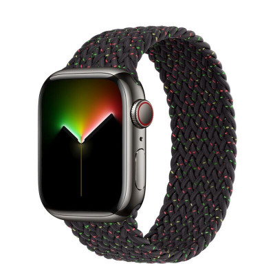 苹果(Apple) Watch Series 7智能手表 石墨不锈钢表壳编织带 心率监测防水