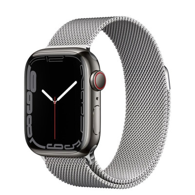 苹果(Apple) Watch Series 7智能手表 不锈钢表壳米兰环表带 现代绅士血氧心率运动