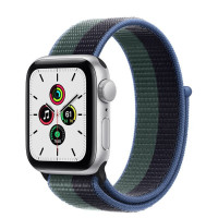 苹果(Apple) Watch SE智能手表 深空灰色/银色铝制外壳 带编织单圈 心率监测运动