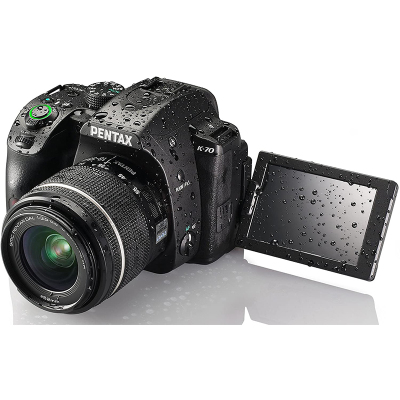 宾得PENTAX数码相机K-70系列防风防雨 防抖防尘 带夜视红光 内置 Wi-Fi 黑色 带 18-55 毫米镜头