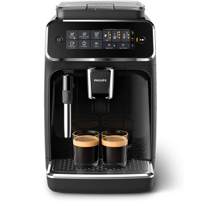 飞利浦Philips家用咖啡机3200系列系列 经典奶泡器 全自动浓缩咖啡机带奶泡器 黑色 EP3221/44
