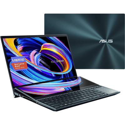 华硕ASUS笔记本电脑ZenBook Pro Duo 15 OLED 酷睿 i7 15.6英寸 RTX3070Ti 16GB+1TB 4K 触控显示屏 Windows 11星空蓝