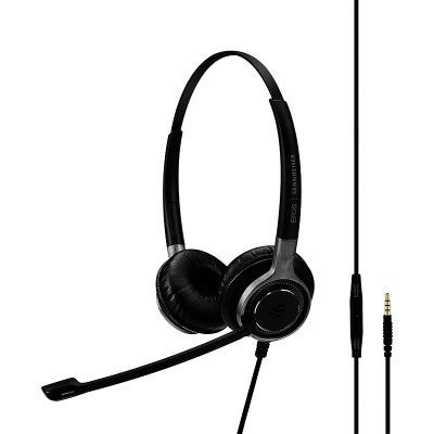 森海塞尔(Sennheiser) SC665 超强降噪头戴式双耳话务耳机商务耳机 Skype 商务认证