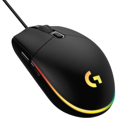 Logitech G102 光同步游戏有线鼠标 8 k dpi 跟踪 重量轻(黑色)游戏级传感器 游戏办公鼠标 rgb