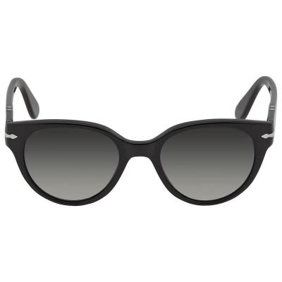 Persol女式48 毫米黑色太阳镜 轻便舒适 时尚潮流 个性简约 墨镜 塑料框架PO3287S