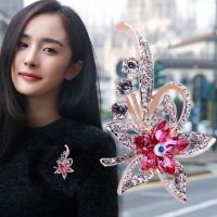 韩版胸针时尚饰品百搭合金创意组合多色彩钻花朵女士胸花衣服配饰 莎丞