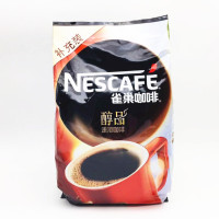 官方授权 雀巢咖啡雀巢醇品500g克袋装纯黑咖啡速溶咖啡补充装无糖伴侣