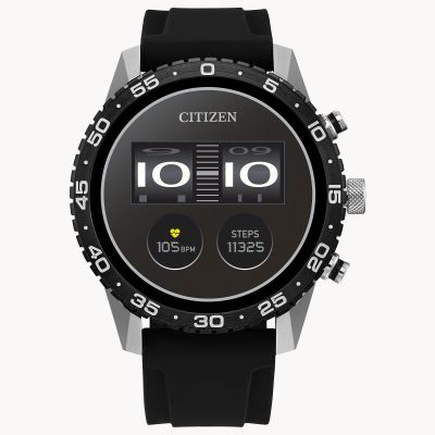 西铁城(CITIZEN )CZ智能触摸屏多功能44 毫米胶带智能手表MX1011-05X