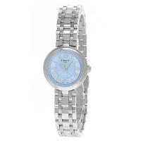天梭(TISSOT) 女士 Bellissima 简约百搭不锈钢蓝色珍珠母表盘石英手表T1260101113300