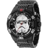 因维克塔(INVICTA) 男士 Star Wars 经典时尚星球大战计时不锈钢黑色表盘石英手表