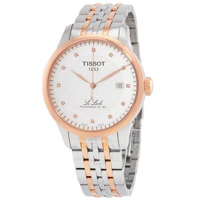 天梭(TISSOT) Le Locle Powermatic 80 钻石银色表盘男士机械手表T0064072203601