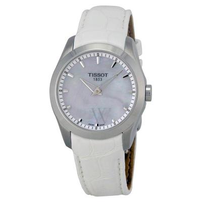 天梭TISSOT 瑞士名表 库图系列 女士时尚商务休闲石英表 T035.246.16.111.00 33毫米