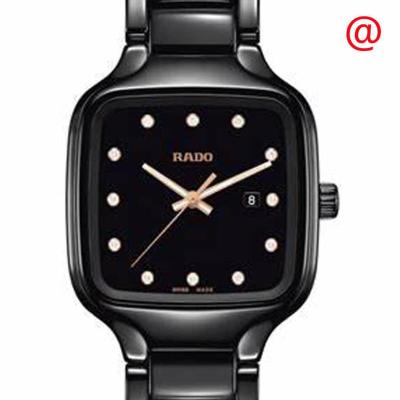 雷达RADO True陶瓷黑色表盘手表 商务休闲 时尚百搭 运动防水女款 R27080702 29毫米