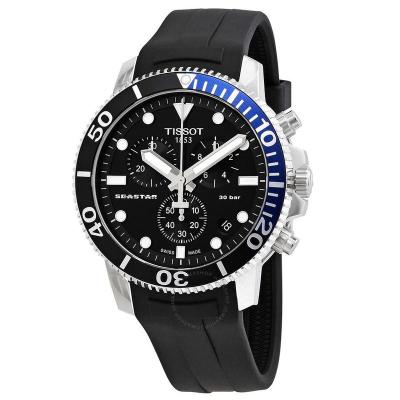 天梭(TISSOT) Seastar 1000 计时石英黑色表盘男士手表 运动防水T120.417.17.051.02