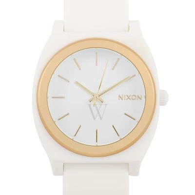 Nixon尼克松女式 Time Teller P(聚氨酯)橡胶白色表盘手表商务休闲 时尚百搭运动防水A119129700