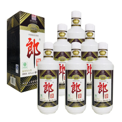 融汇酒类老酒白酒 53°郎酒 老郎酒1956(2013年) 500mlx6瓶