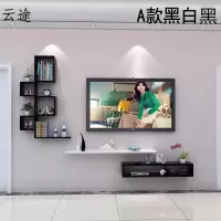 创意电视背景墙装饰架 隔板墙上置物架 客厅造型架电视柜机顶盒架定制