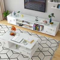 电视柜 现代简约茶几组合北欧小户型简易客厅卧室实木色电视机柜定制