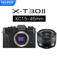 [相机+镜头]富士X-T30 Mark II 二代 黑色微单相机+XC 15-45mm 广角变焦镜头