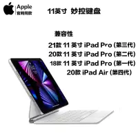 2021款Apple iPad Pro 11英寸妙控键盘 苹果平板电脑[21,20,18款pro20款Air5,4]白色
