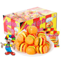 口力橡皮糖(汉堡橡皮糖)540g盒装果汁软糖糖果儿童零食小吃