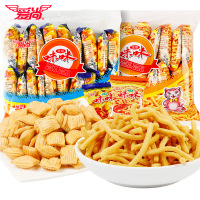 爱尚咪虾条混合味500g好吃的小吃零食大礼包休闲食品组合成人款混装整箱