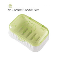 家柏饰(CORATED)旅行带盖香皂盒简约透明创意浴室卫生间沥水肥皂盒大号塑料架皂托