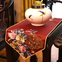 家柏饰(CORATED)新中式绣花桌旗典桌布客厅餐桌电视柜茶几布艺床旗