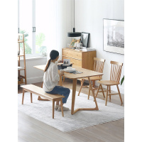 森美人长条凳实木板凳家用凳子日式家具设计长方形餐桌凳北欧换鞋凳