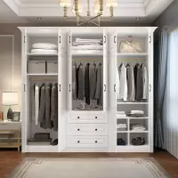 BONJEAN美式定制衣柜简约现代家用卧室简易衣柜整体平开实木组装衣柜