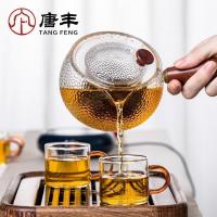 家柏饰(CORATED)耐热玻璃壶高硼硅煮茶壶煮茶炉温茶壶温差器泡茶壶侧把玻璃壶z