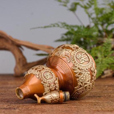 家柏饰(CORATED)铜葫芦摆件铜 开口八卦家居客厅装饰品