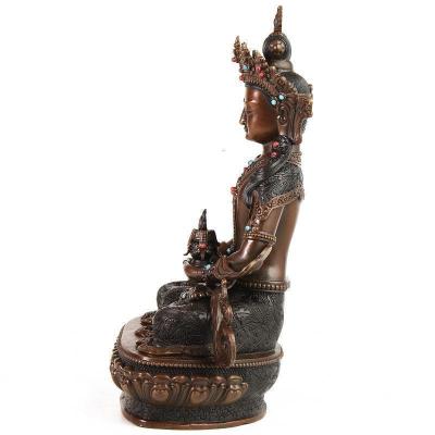 家柏饰(CORATED)铜长寿佛 藏传佛教密宗无量寿佛佛像摆件尼泊尔工艺