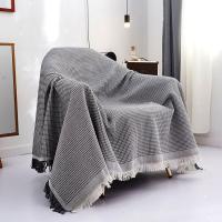 家柏饰(CORATED)北欧双面全盖沙发布沙发巾沙发毯布单沙发套罩沙发垫盖布 深灰蜂巢[双面] 90*180cm
