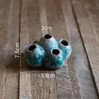 家柏饰(CORATED)陶瓷珊瑚花瓶花器花盆水培禅意古风装饰摆件创意另类个性 多孔花器(藤壶瓶A) 中