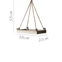 家柏饰(CORATED)垂吊置物架花架创意吊饰收纳托盘杂货陈列设计师自由空间 长方形小号
