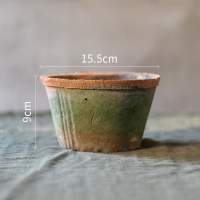 家柏饰(CORATED)自然生长青苔红陶花盆经典素朴日式风格种植器皿杂货花园 C 大