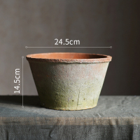 家柏饰(CORATED)自然生长青苔红陶花盆经典素朴日式风格种植器皿杂货花园 P 大