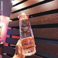 家柏饰(CORATED)水杯创意随手塑料水杯情侣个性便携水杯子 红色钻石