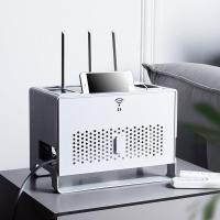 家柏饰(CORATED)无线路由器收纳盒机顶盒置物架wifi电线网线整理盒插座遮挡