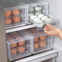 家柏饰(CORATED)加厚鸡蛋盒冰箱鸡蛋收纳盒塑料抽屉式鸡蛋格装鸡蛋的包装盒子