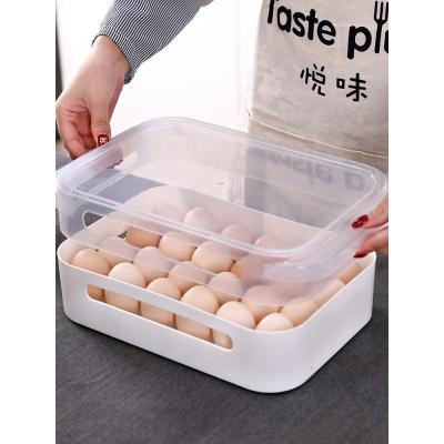 家柏饰(CORATED)鸡蛋收纳盒冰箱保鲜盒专用厨房家用冻饺子盒24格蛋托塑料装鸡蛋盒