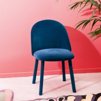 汐岩 | 餐椅子靠背书桌椅化妆椅现代简约家用卧室丝绒椅子