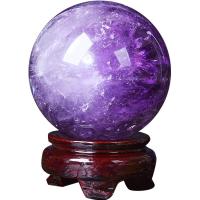 美帮汇紫水晶球摆件 球客厅家居装饰品巴西原石打磨