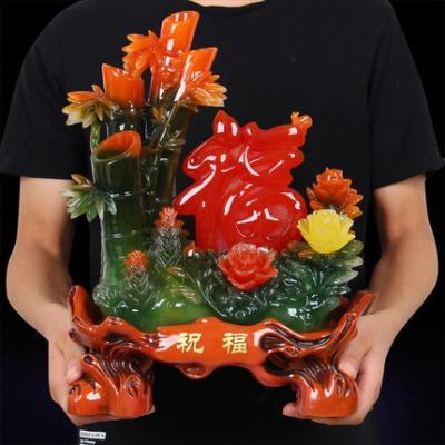 美帮汇祝福竹子节节高摆件电视柜酒柜客厅装饰品工艺品乔迁新居