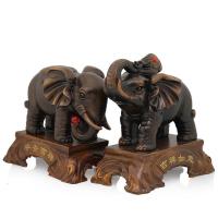 美帮汇泰国大象摆件一对象树脂装饰品客厅家居工艺品结婚