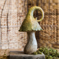 美帮汇森林蘑菇男孩树脂摆件塑桌面装饰美式餐厅童话精灵 MushroomB