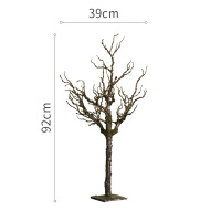 美帮汇禅意枯树仿真植物大型艺术装饰摆件花艺造景橱窗陈列道具 禅意枯树泥苔枝(小) 干树枝
