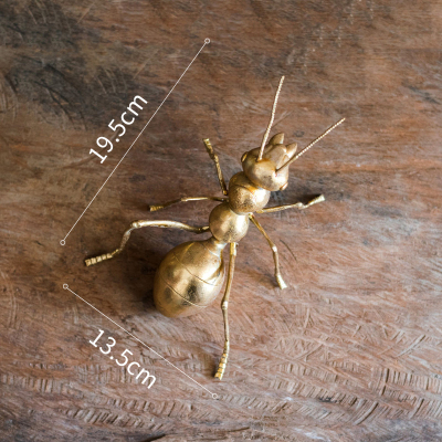 美帮汇巨型昆虫摆件 树脂工艺品蜜蜂螳螂蚂蚁 艺术金色新古典 蚂蚁摆件